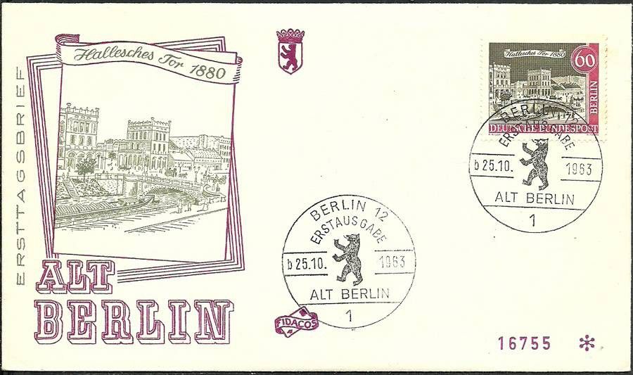 Znaczek Berlin Niemcy 1962 Mi 225 FDC