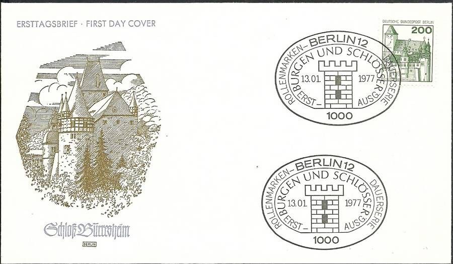 Znaczek Berlin Niemcy 1977 Mi 540 FDC