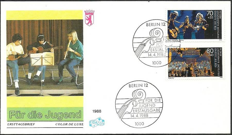 Znaczek Berlin Niemcy 1988 Mi 809-810 FDC
