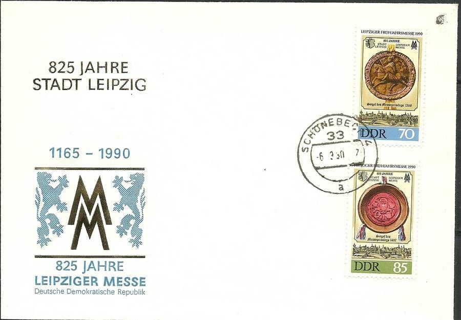 Znaczek NRD / DDR 1990 Mi 3316-3317 FDC