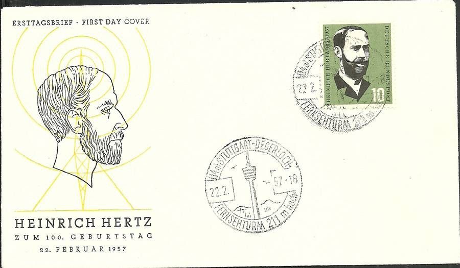 Znaczek Niemcy 1957 Mi 252 FDC