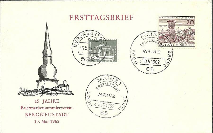 Znaczek Niemcy 1962 Mi 375 FDC