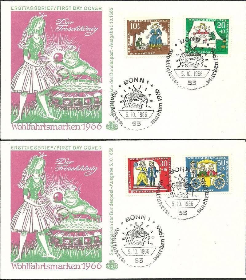 Znaczek Niemcy 1966 Mi 523-526 FDC