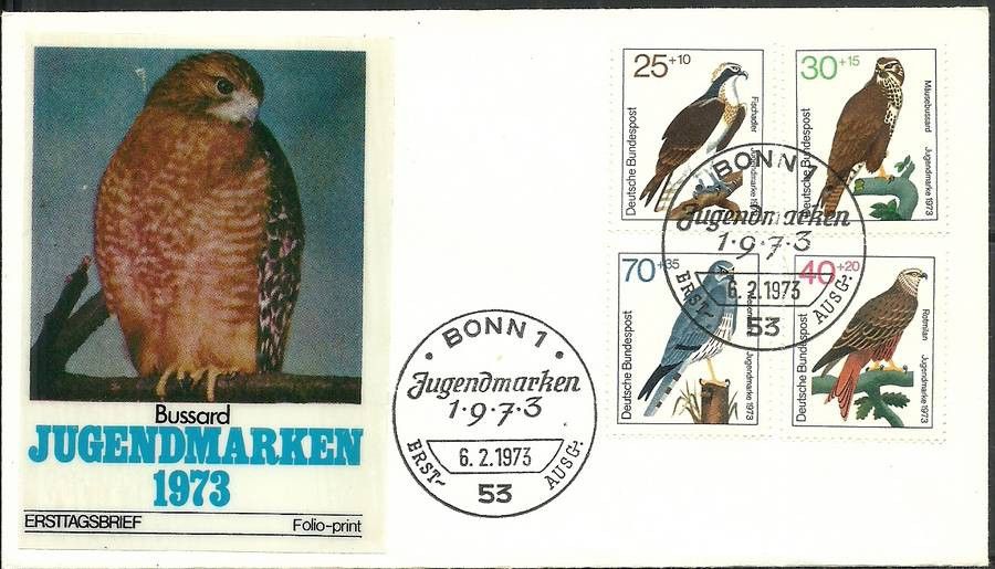 Znaczek Niemcy 1973 Mi 754-757 FDC