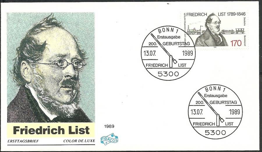 Znaczek Niemcy 1989 Mi 1429 FDC