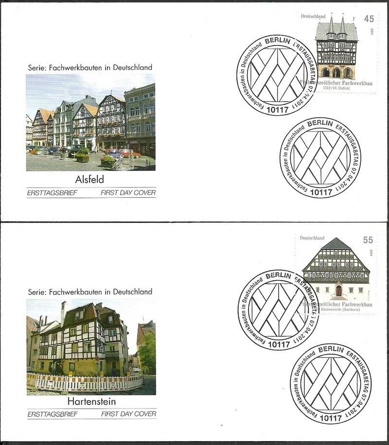 Znaczek Niemcy 2011 Mi 2861-2862 FDC