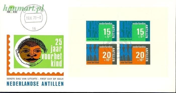 Znaczek Antyle Holenderskie 1973 Mi bl 3 FDC