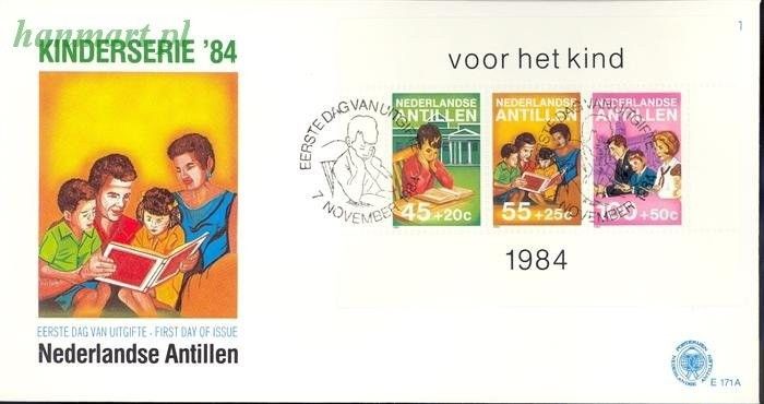 Znaczek Antyle Holenderskie 1984 Mi bl 28 FDC