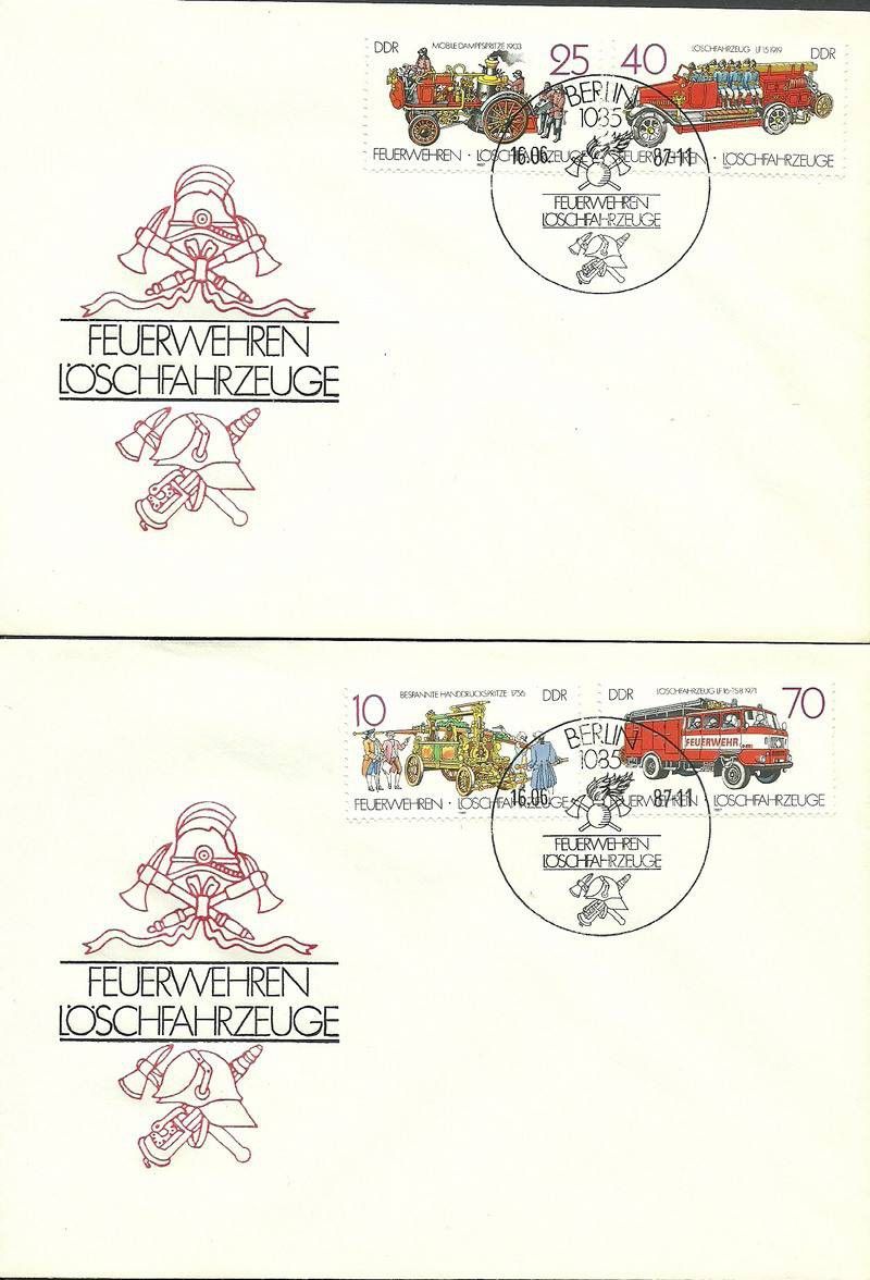 Znaczek NRD / DDR 1987 Mi 3101-3104 FDC