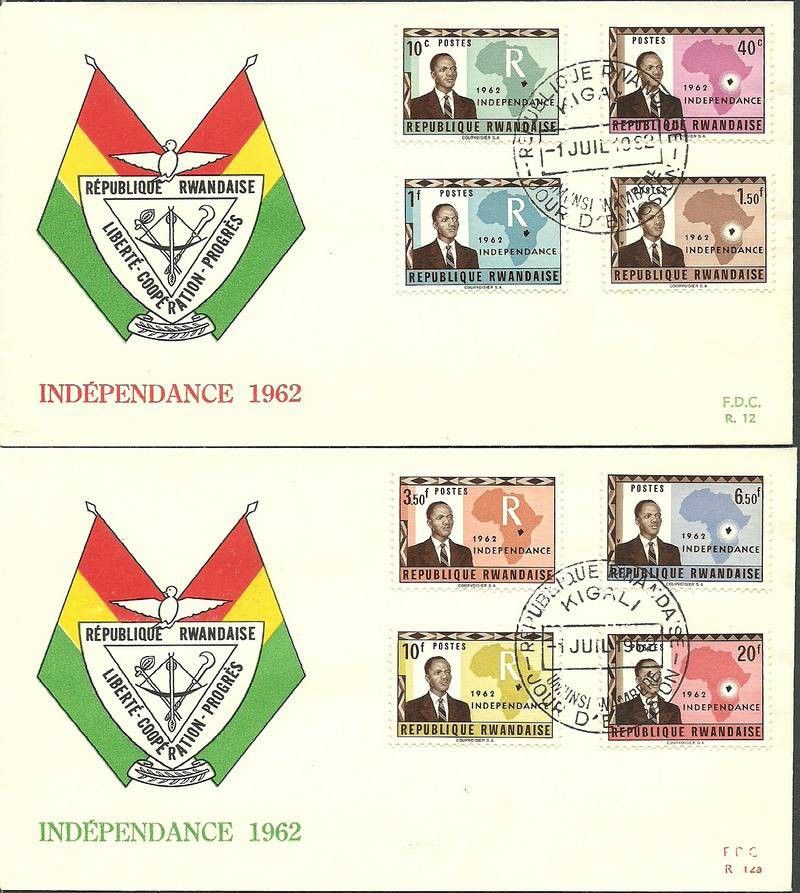 Znaczek Rwanda 1962 Mi 1-8 FDC