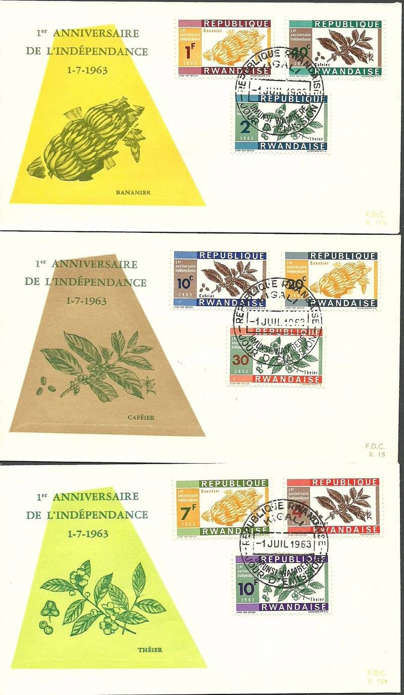 Znaczek Rwanda 1963 Mi 27-35 FDC
