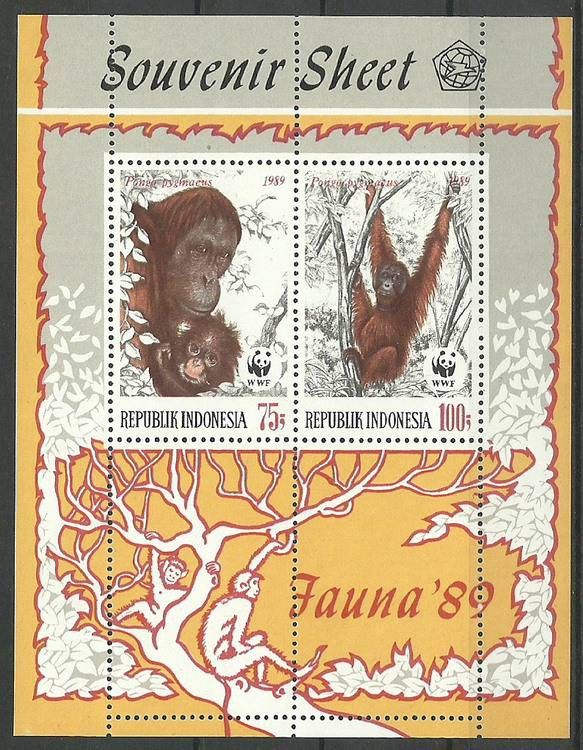 Znaczek Indonezja 1989 Mi bl 67 Czyste **