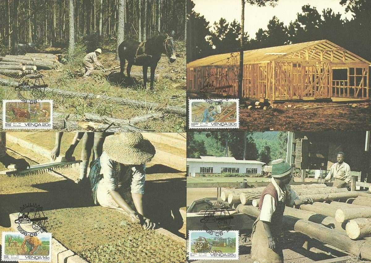 Znaczek Venda 1986 Mi 142-145 Karta Max