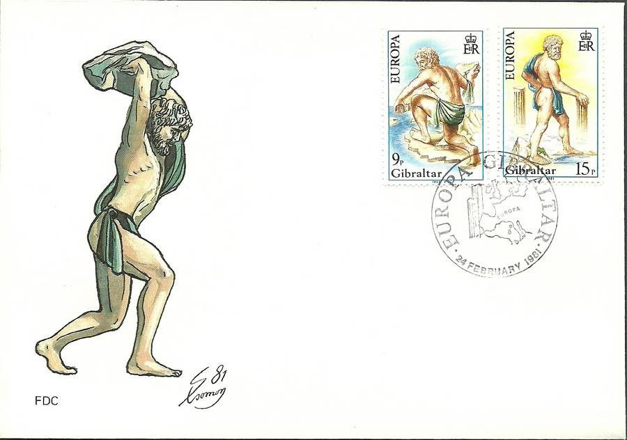 Znaczek Gibraltar 1981 Mi 416-417 FDC