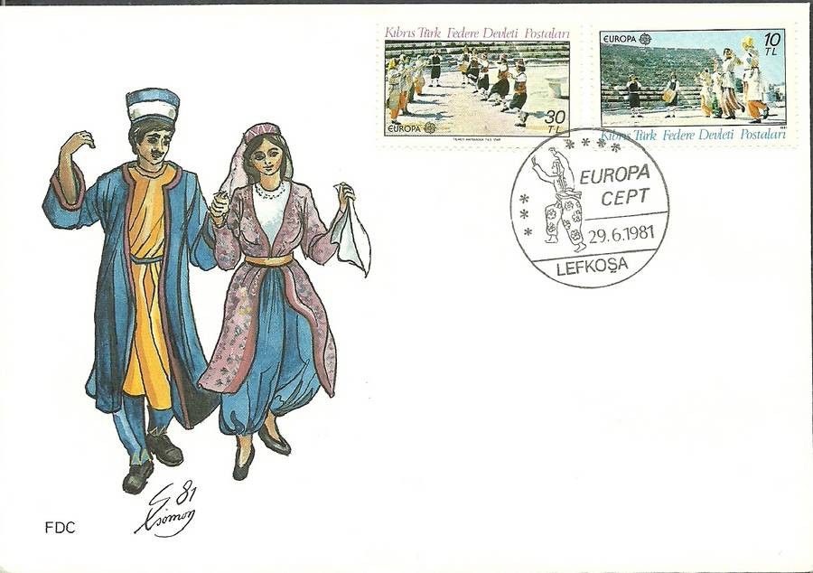 Znaczek Cypr Północny 1981 Mi 98-99 FDC