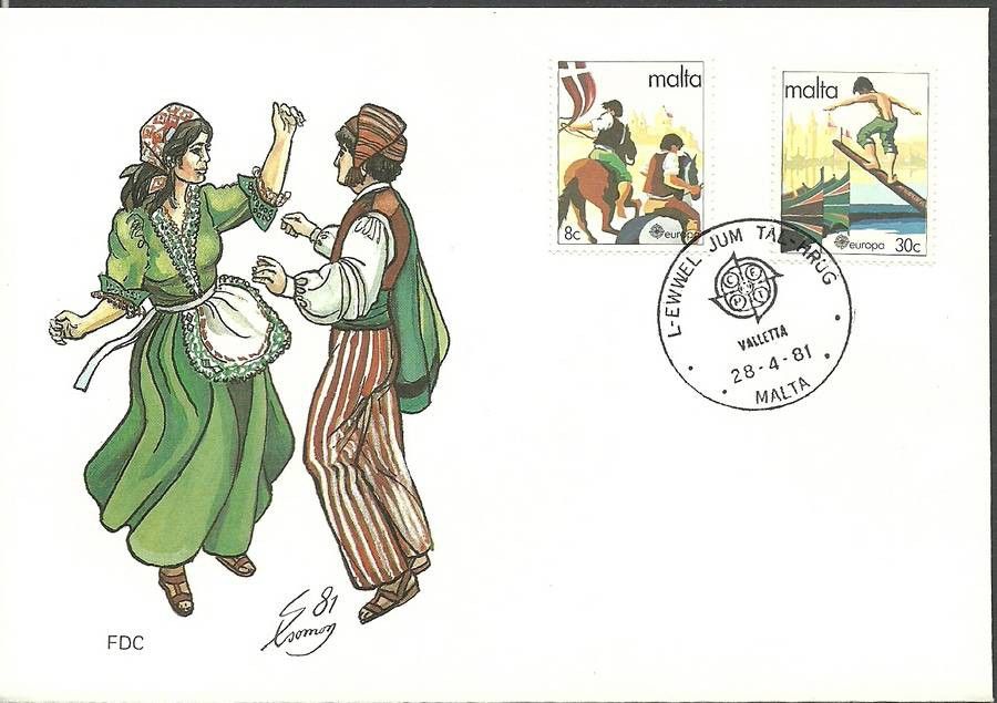 Znaczek Malta 1981 Mi 628-629 FDC