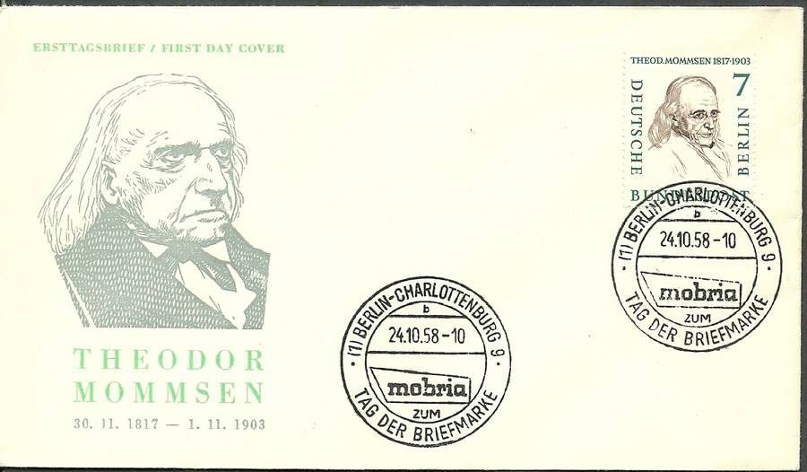 Znaczek Berlin Niemcy 1958 Mi 163 FDC