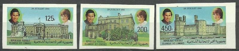 Znaczek Komory 1981 Mi 630-632B Czyste **