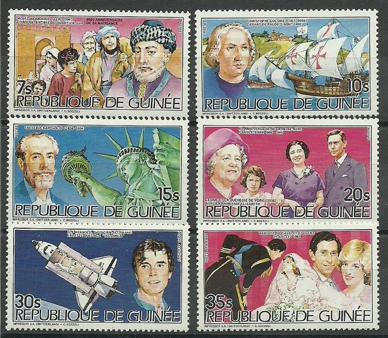 Znaczek Gwinea 1985 Mi 1035-1040 Czyste **