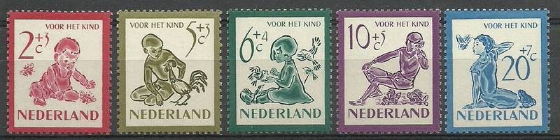 Znaczek Holandia 1950 Mi 565-569 Czyste **