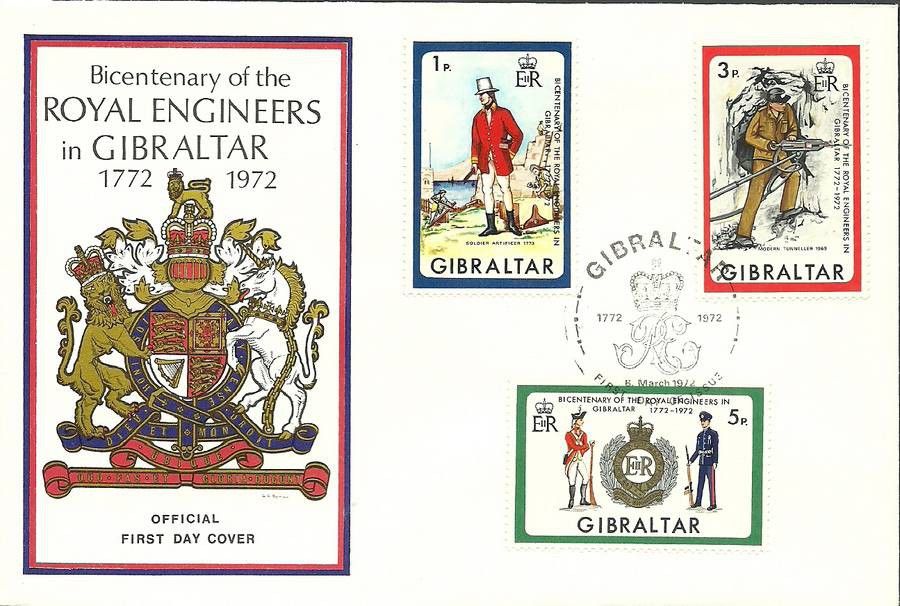 Znaczek Gibraltar 1972 Mi 286-288 FDC