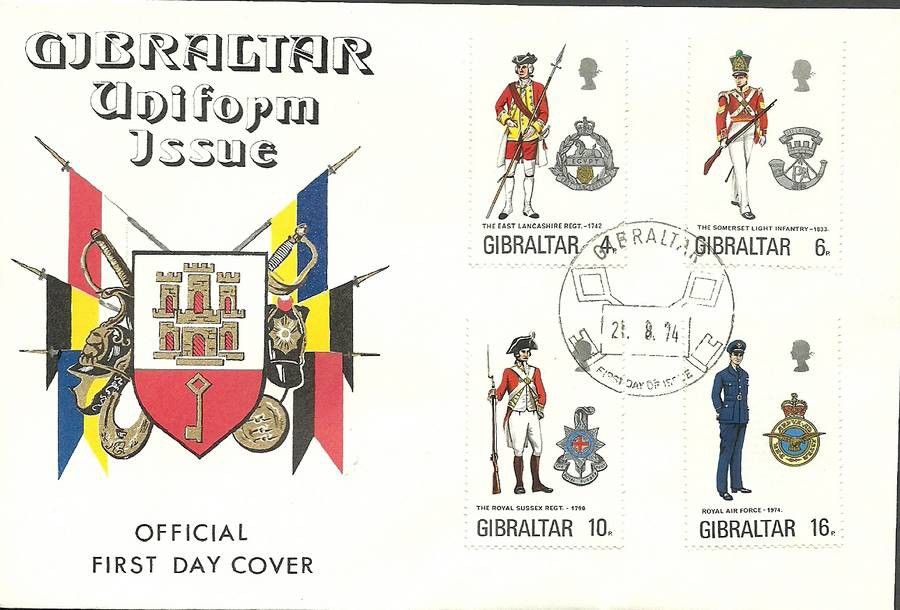 Znaczek Gibraltar 1974 Mi 313-316 FDC