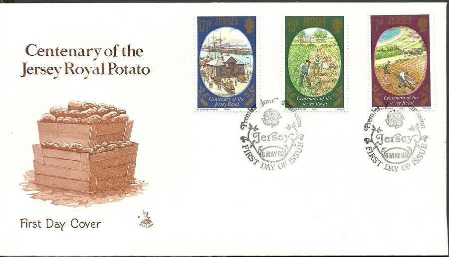 Znaczek Jersey 1980 Mi 216-218 FDC
