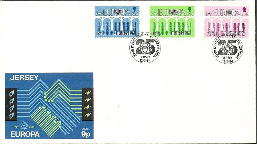 Znaczek Jersey 1984 Mi 320-322 FDC