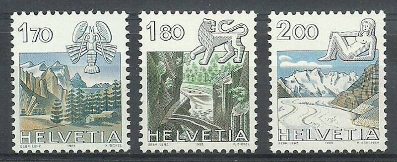 Znaczek Szwajcaria 1983 Mi 1242-1244 Czyste **
