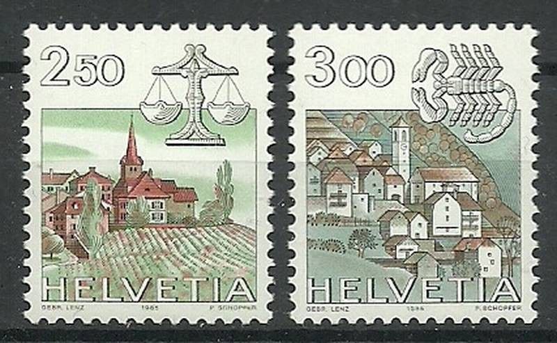 Znaczek Szwajcaria 1985 Mi 1288-1289 Czyste **