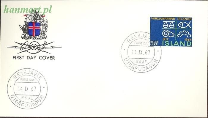 Znaczek Islandia 1967 Mi 412 FDC