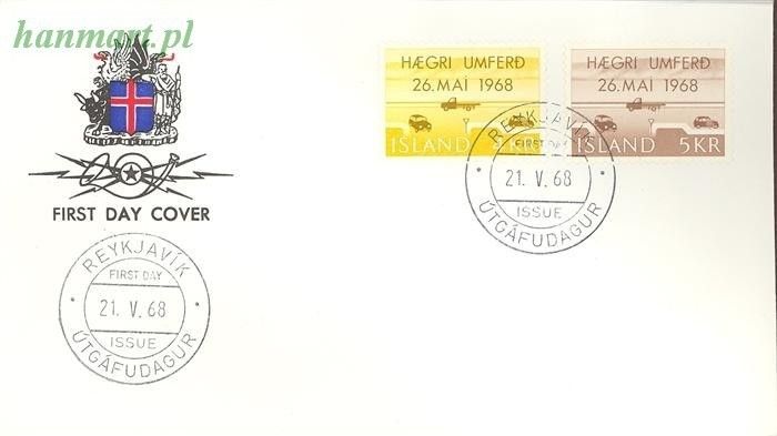 Znaczek Islandia 1968 Mi 419-420 FDC