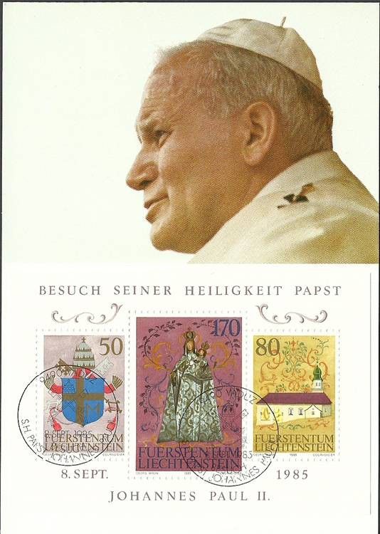 Znaczek Liechtenstein 1985 Mi bl 12 Karta Max