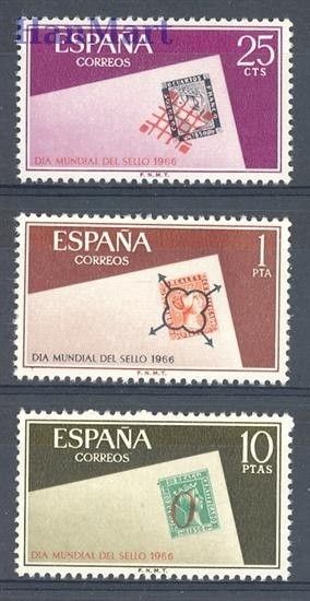 Znaczek Hiszpania 1966 Mi 1613-1615 Czyste **