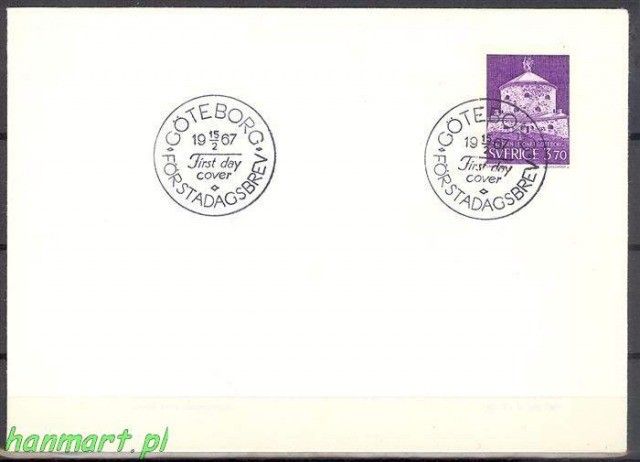 Znaczek Szwecja 1967 Mi 574 FDC
