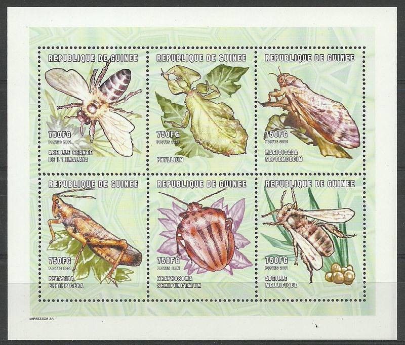 Znaczek Gwinea 2001 Mi ark 3064-3069 Czyste **