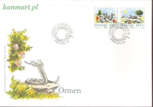 Znaczek Szwecja 2001 Mi 2209-2210 FDC