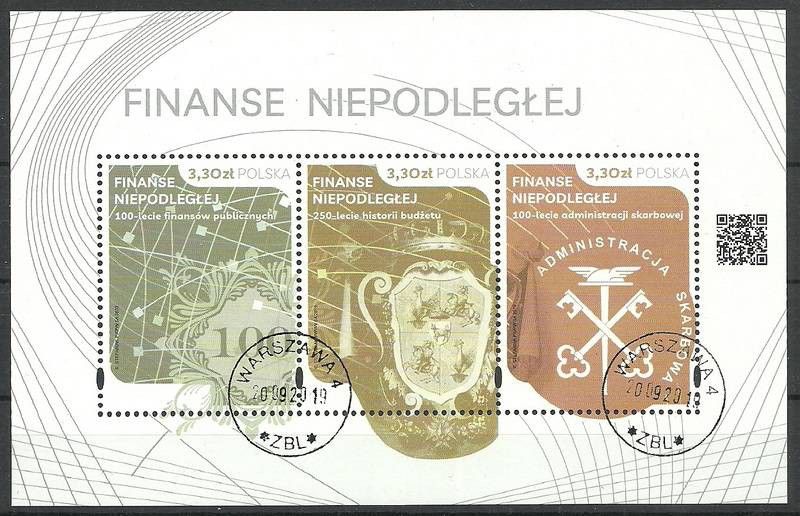 Znaczek Polska 2019 Mi bl 291 Fi bl 223 Stemplowane