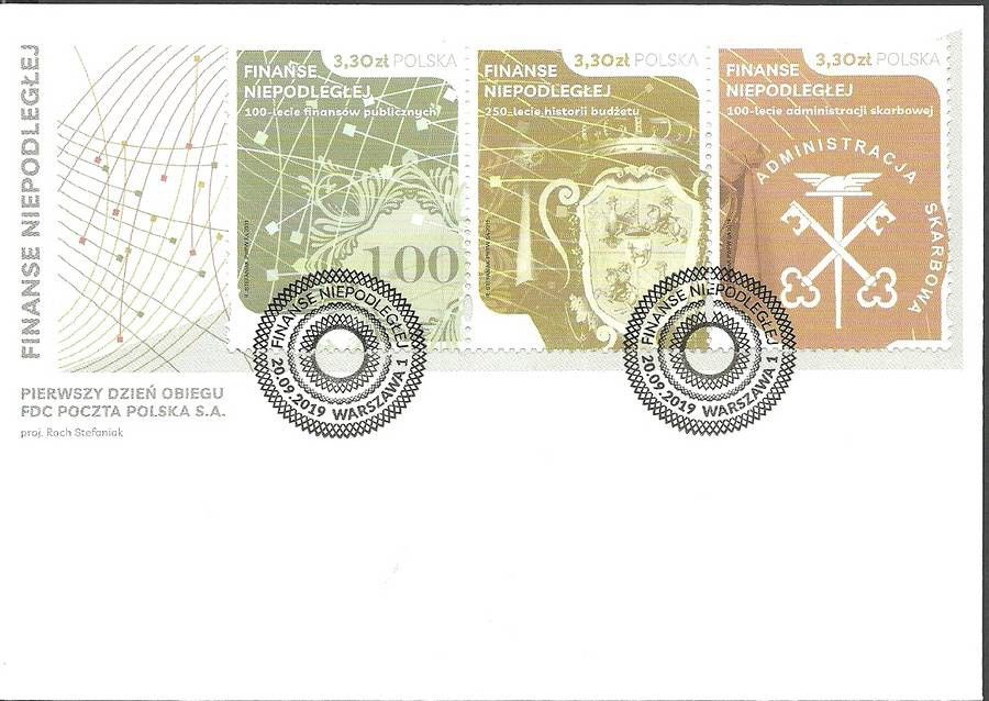 Znaczek Polska 2019 Mi 5154-5156 Fi 5004-5006 FDC