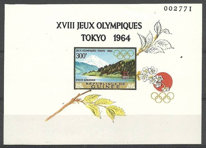 Znaczek Gwinea 1965 Mi bl 6B Czyste **
