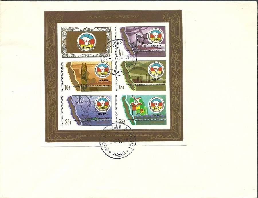 Znaczek Burundi 1987 Mi bl 125B FDC