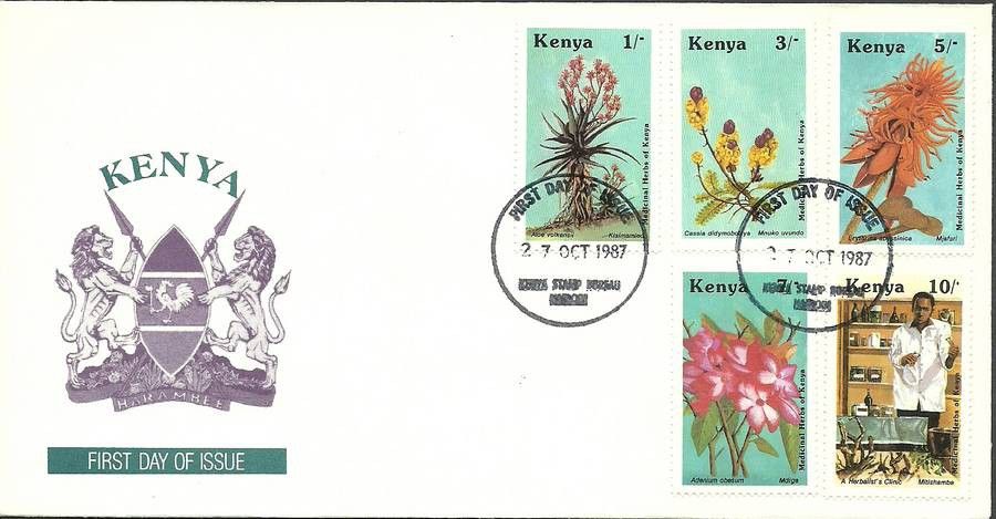 Znaczek Kenia 1987 Mi 410-414 FDC