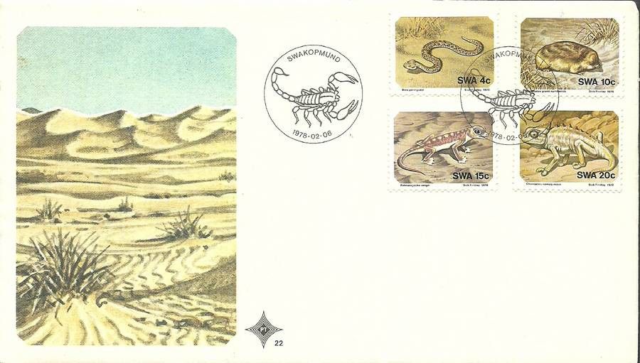 Znaczek Namibia 1978 Mi 440-443 FDC