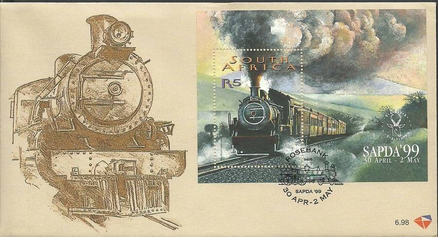 Znaczek Republika Południowej Afryki 1999 Mi bl 76 FDC