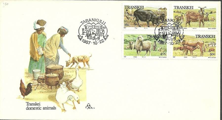 Znaczek Transkei 1987 Mi 210-213 FDC