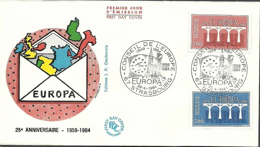 Znaczek Francja 1984 Mi 2441-2442 FDC