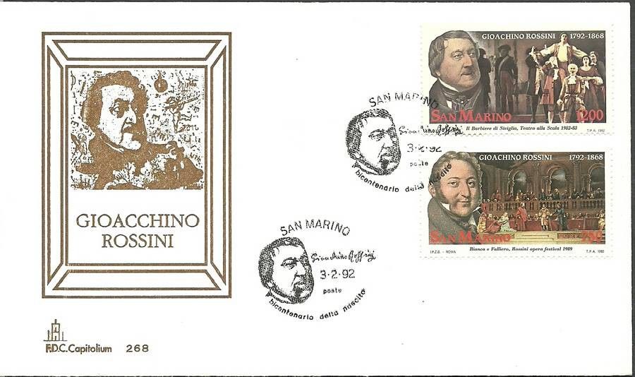Znaczek San Marino 1992 Mi 1491-1492 FDC