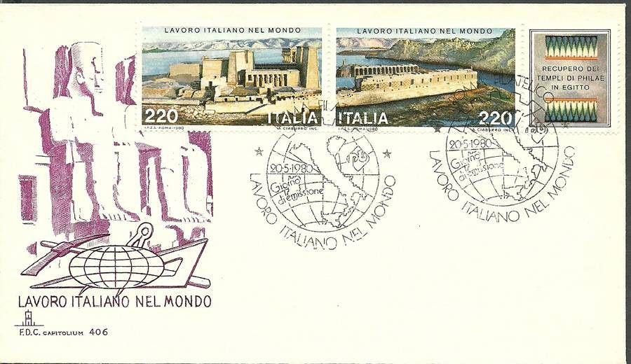 Znaczek Włochy 1980 Mi 1691-1692 FDC