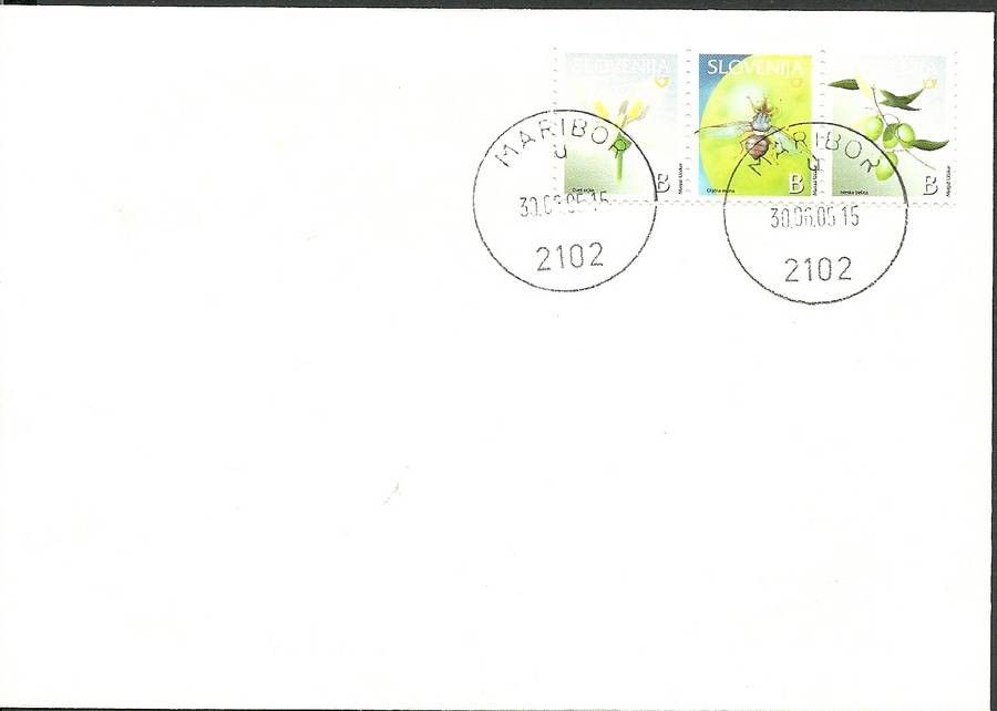 Znaczek Słowenia 2005 Mi 550-552 FDC