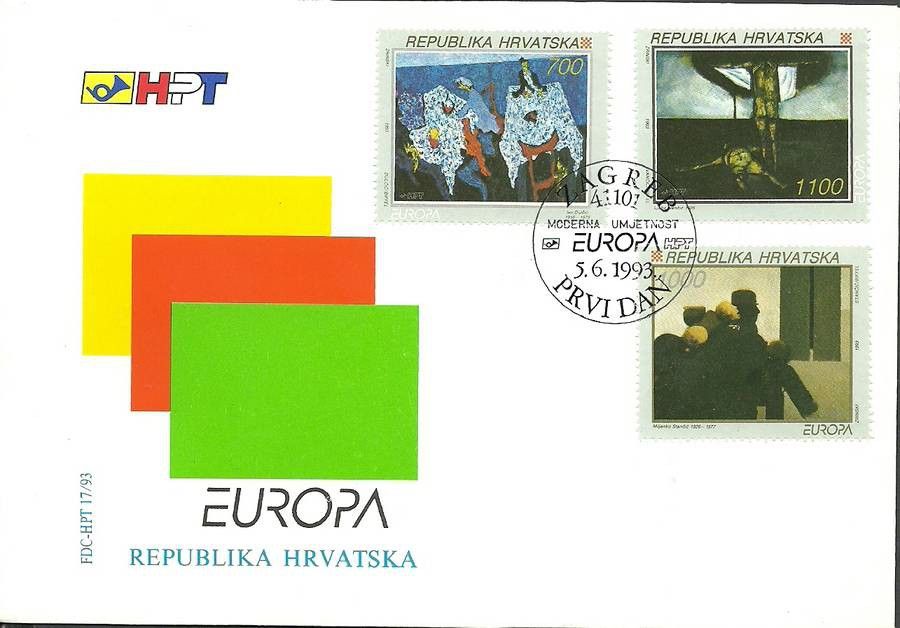 Znaczek Chorwacja 1993 Mi 240-242 FDC